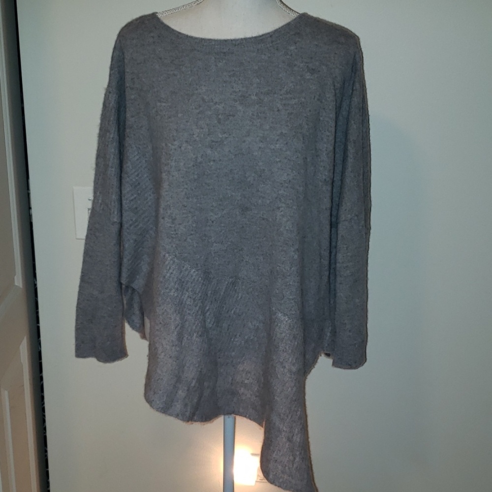 Cashmere gray asymmetrical sweater